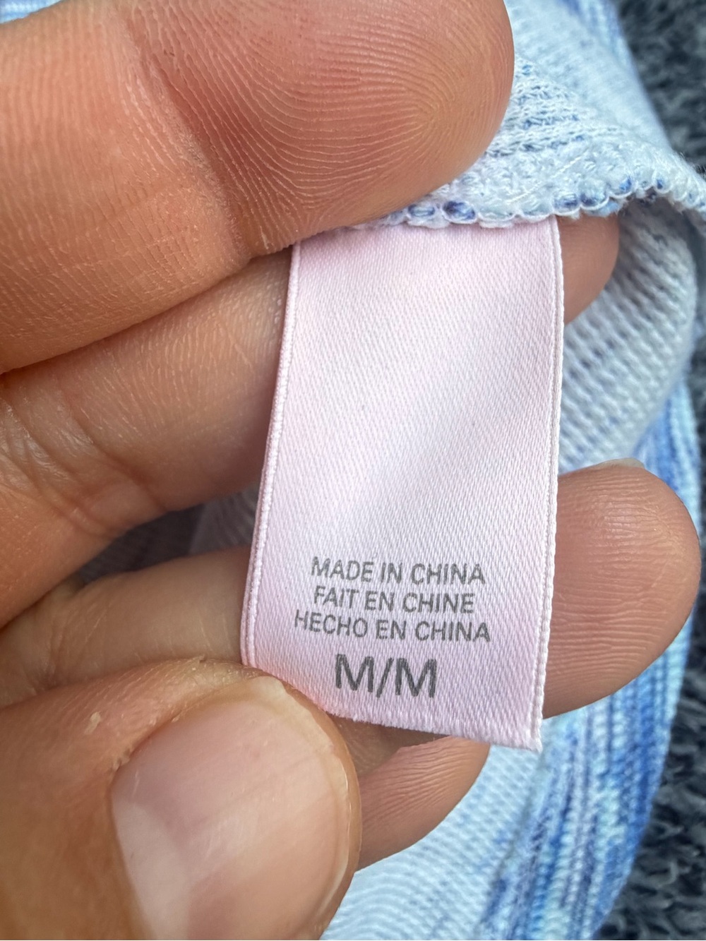 Victoria's Secret Heathered Blue Long-Sleeve Henley pajama - Picture 6 of 10
